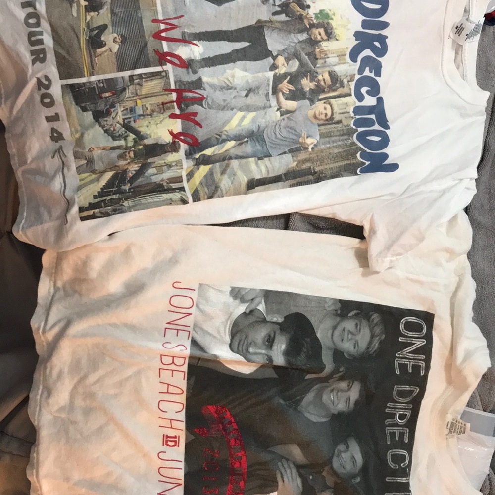 One Direction concert T-shirts